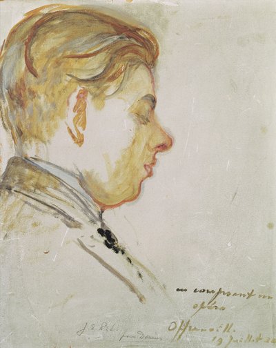 Study for a Portrait of Francis Poulenc, 19th July 1920 by Jacques Emile Blanche